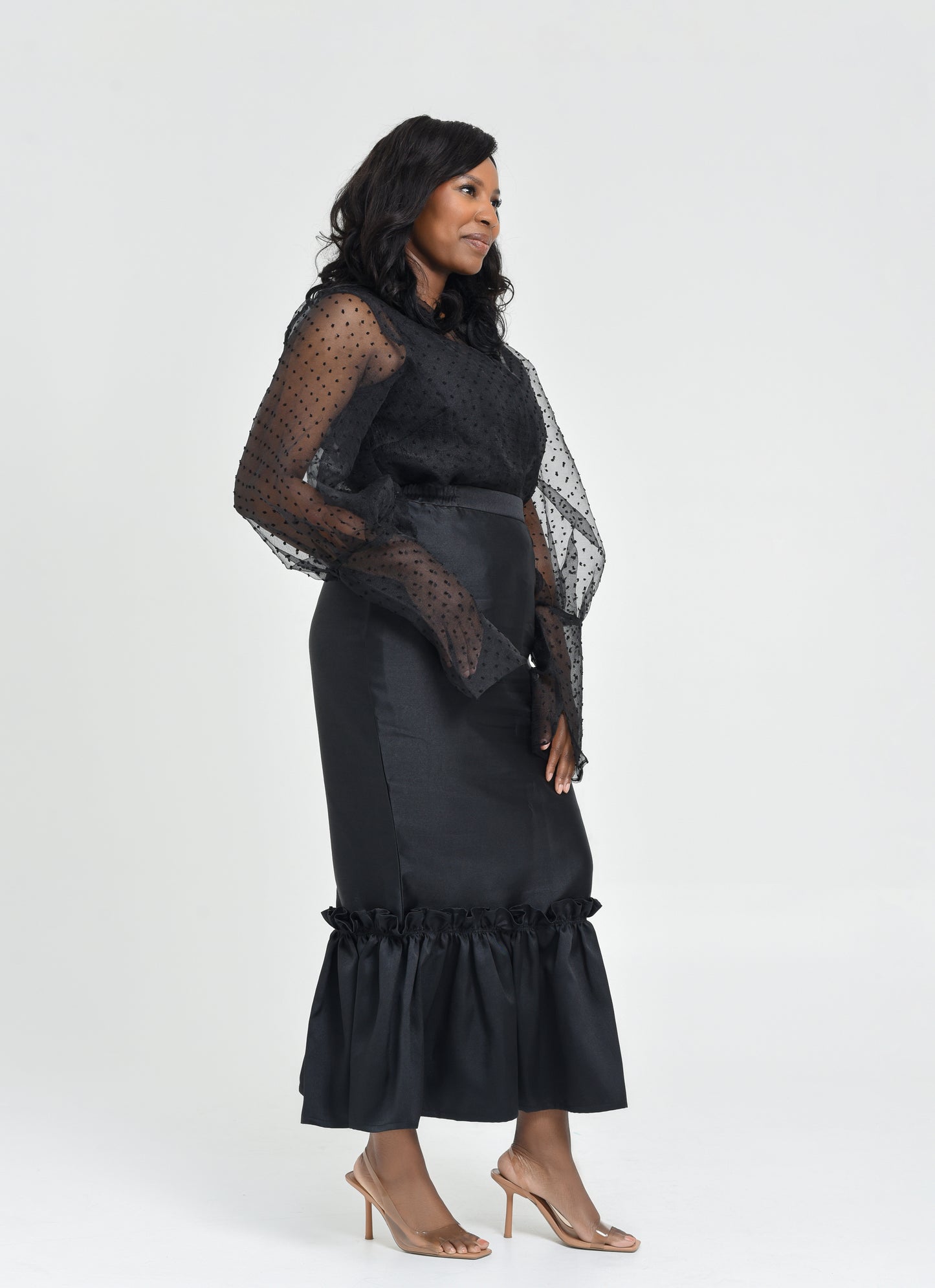 Textured Top and Skirt