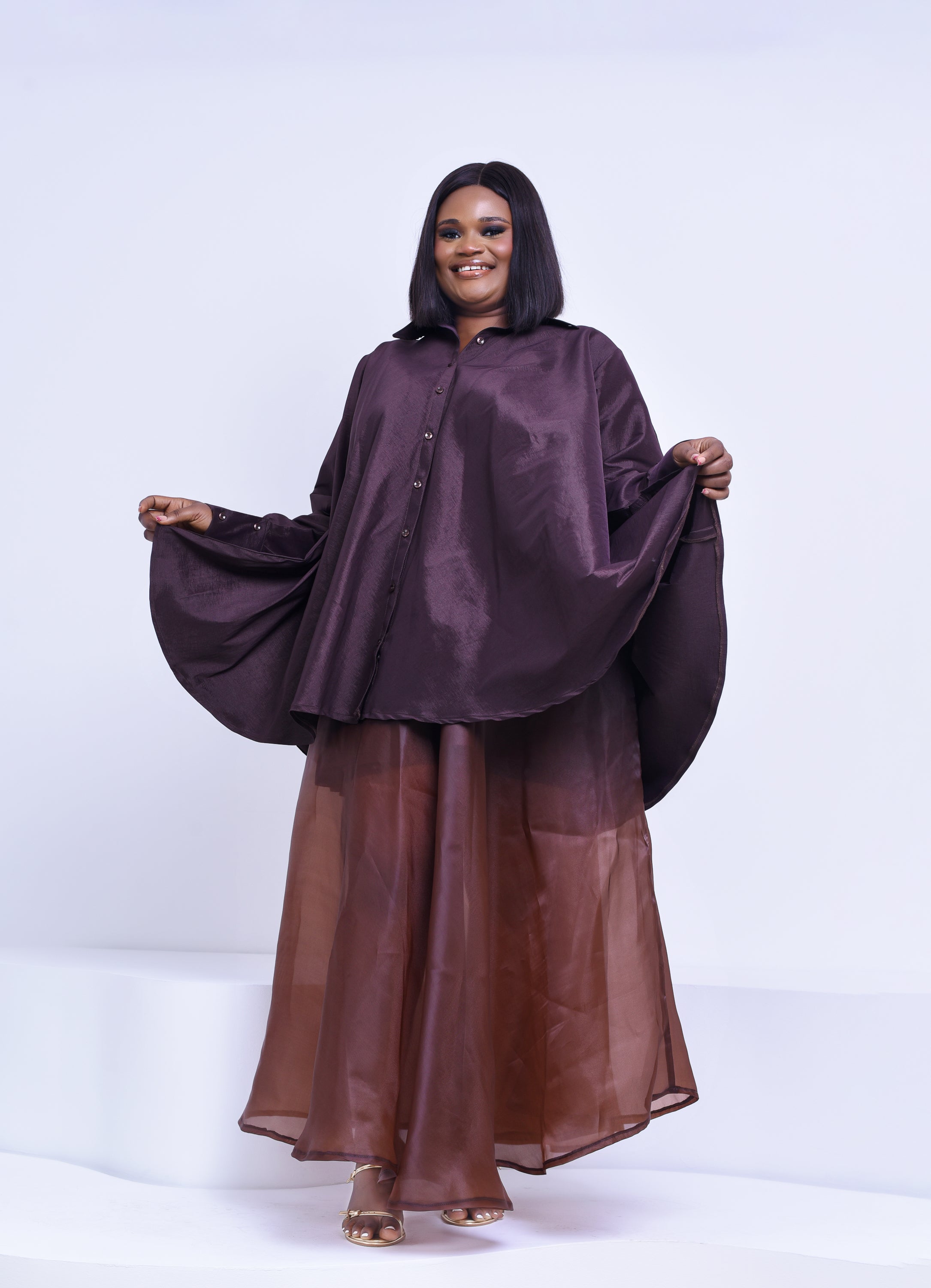 Brown two piece set | Nigerian Fashion| Roseline's Closet