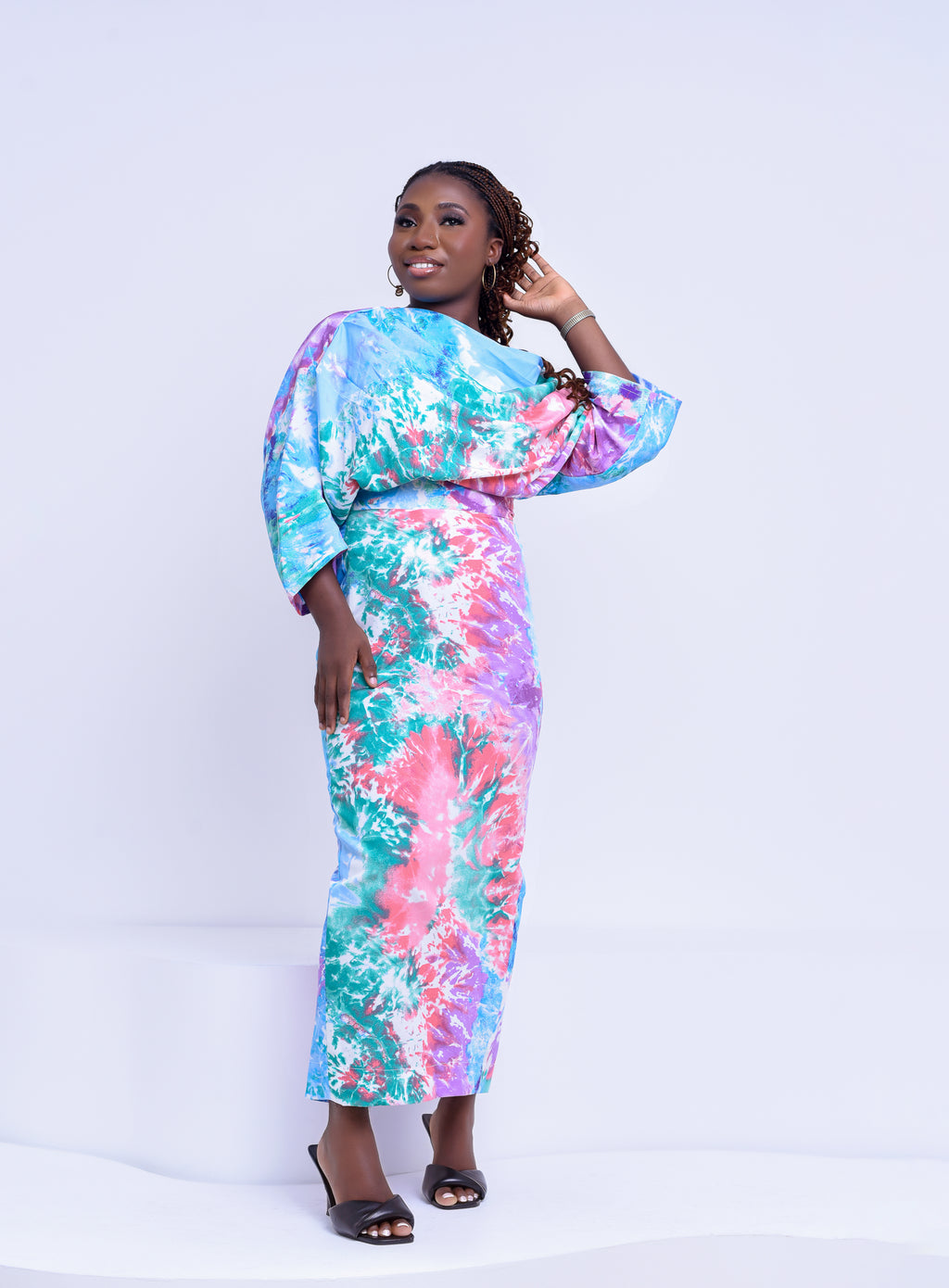 Colorful blouse and skirt set | Nigerian Fashion| Roseline's Closet