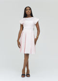 Pink short sleeve dress  | Nigerian Fashion| Roseline's Closet
