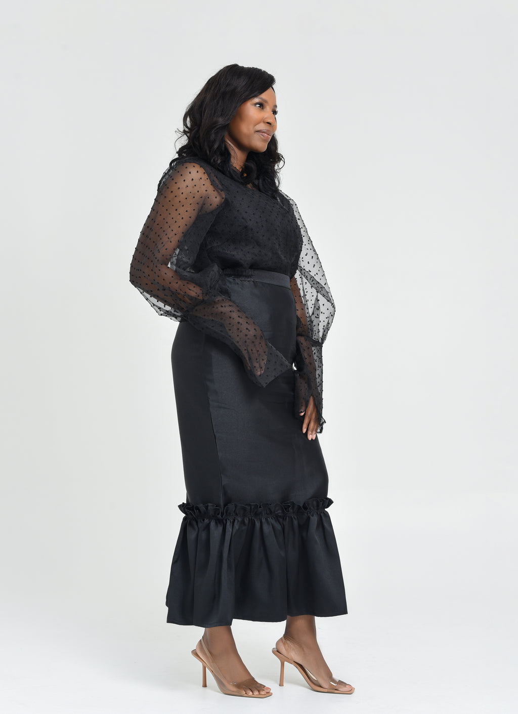Textured Top and Skirt