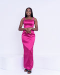 Pink maxi dress with floral strap| Nigerian Fashion| Roseline's Closet