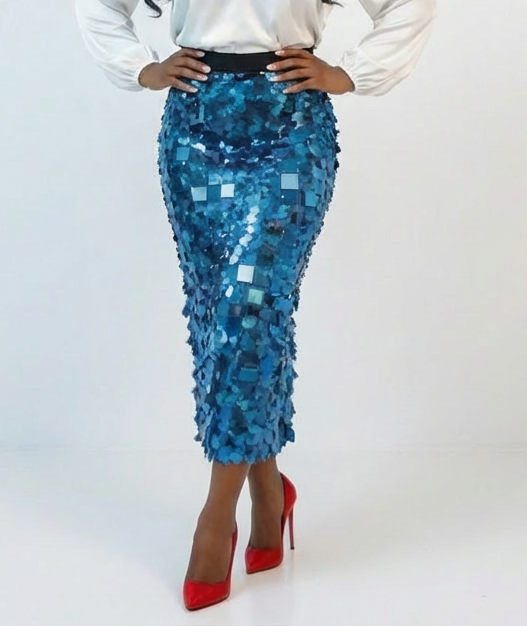 Pink Sequined Skirt