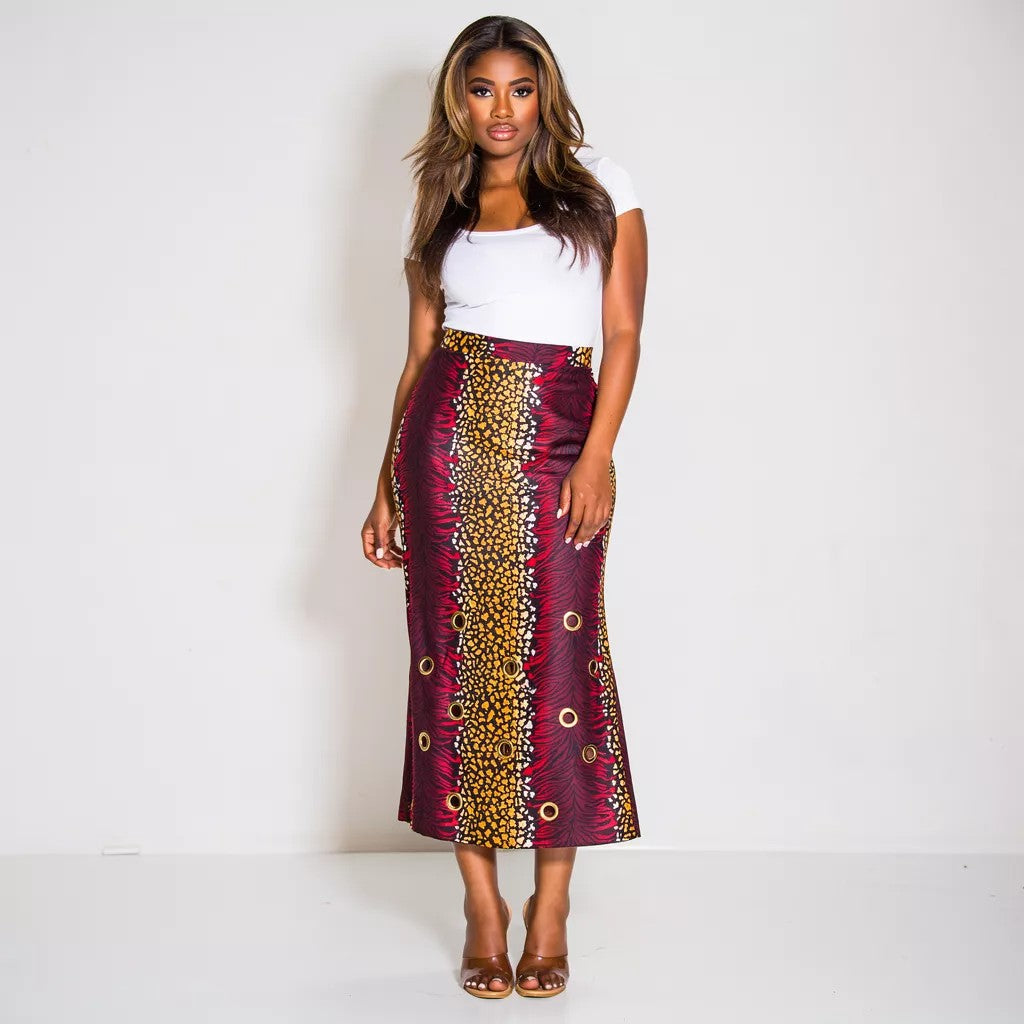 Ankara patterned skirt | Nigerian Fashion | Roseline's Closet